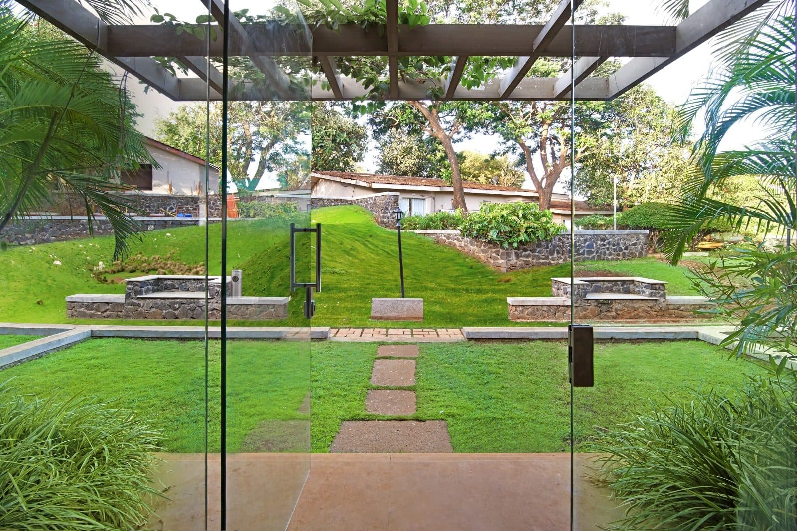 Lush lawns at Manas Resort Igatpuri